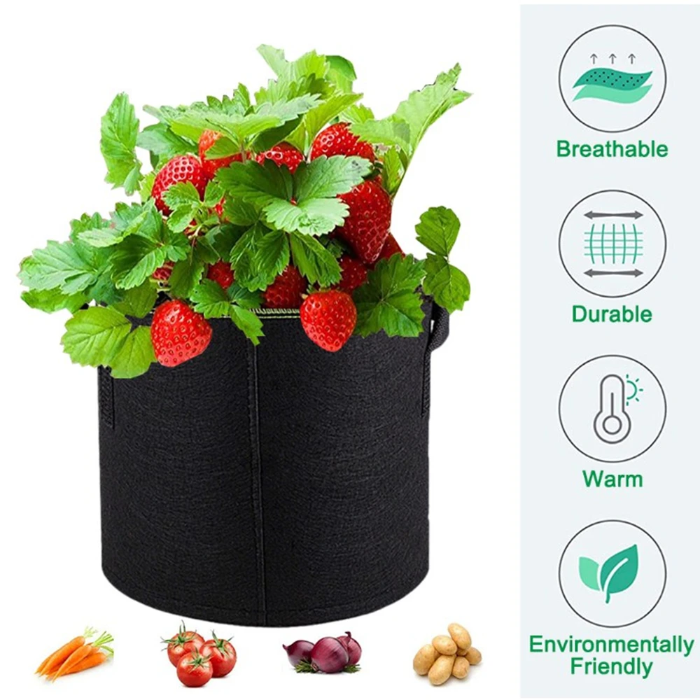 5 шт./лот войлочная сумка для выращивания растений садовая ткань горшок овощей