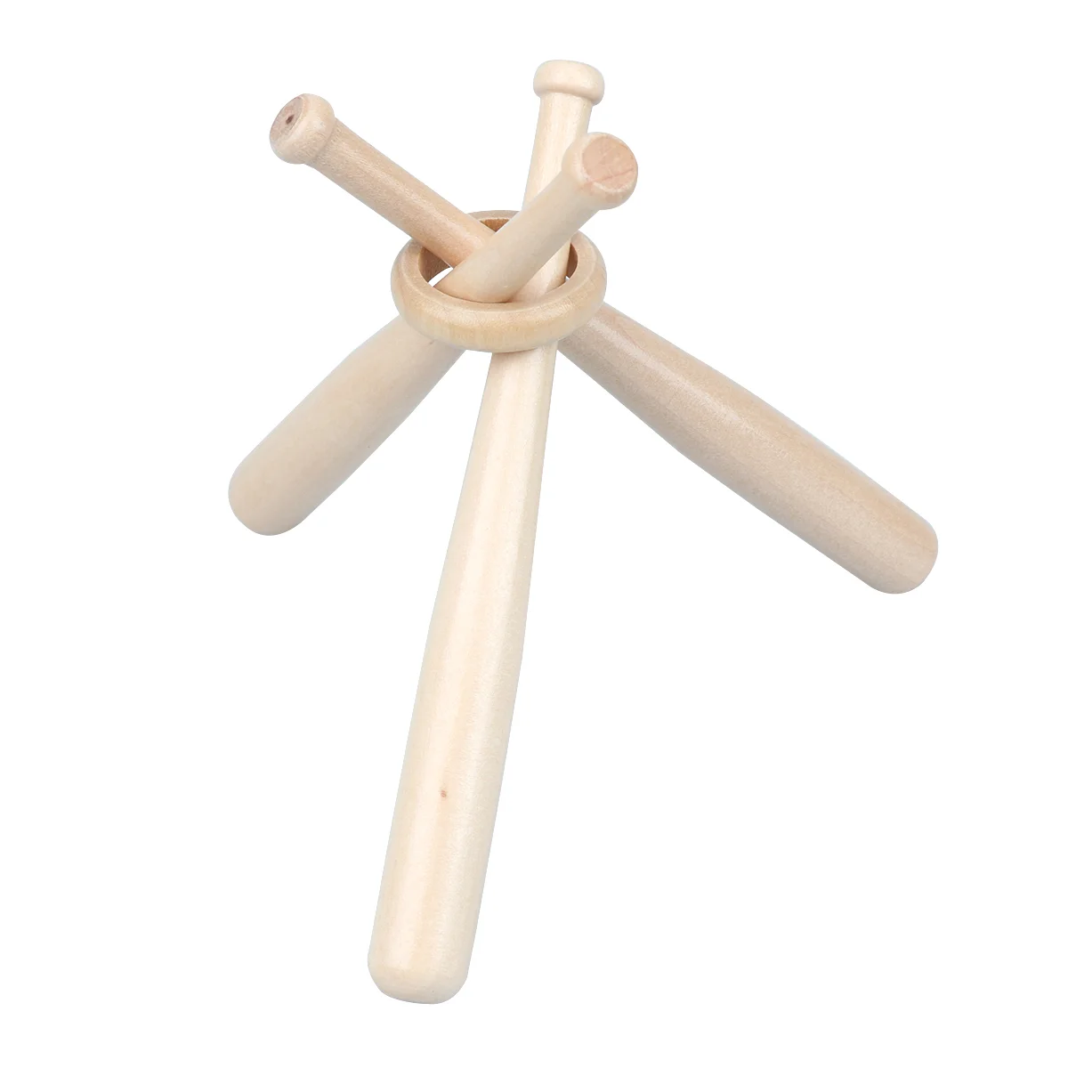 

1pc Mini Baseball Bracket Baseball Bat Shape Wooden Sturdy Holder Baseball Stand Placement