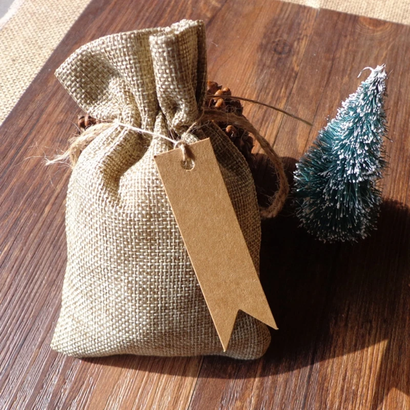 

50x Blank Strip Kraft Paper Hang Tags Wedding Party Favor Label Price Gift Cards