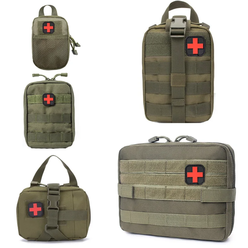 

Hunting Survival First Aid Bag Military EDC Pack Molle Tactical Waist Bag Outdoor SOS Pouch Army Medical Kit Waist Belt Backpack