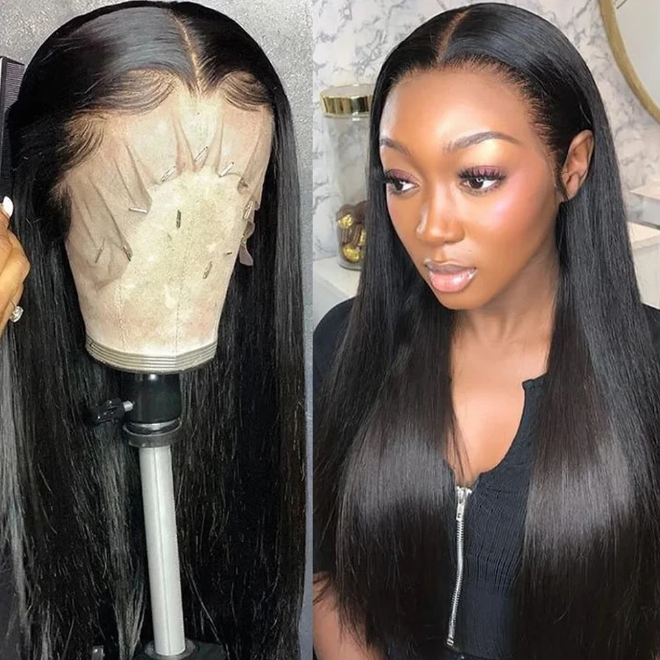 Bone Straight Lace Front Wig Brazilian Human Hair Wigs For Black Women Human Hair 30 34 Inch 13x4 13x6 Hd Lace Frontal Wig