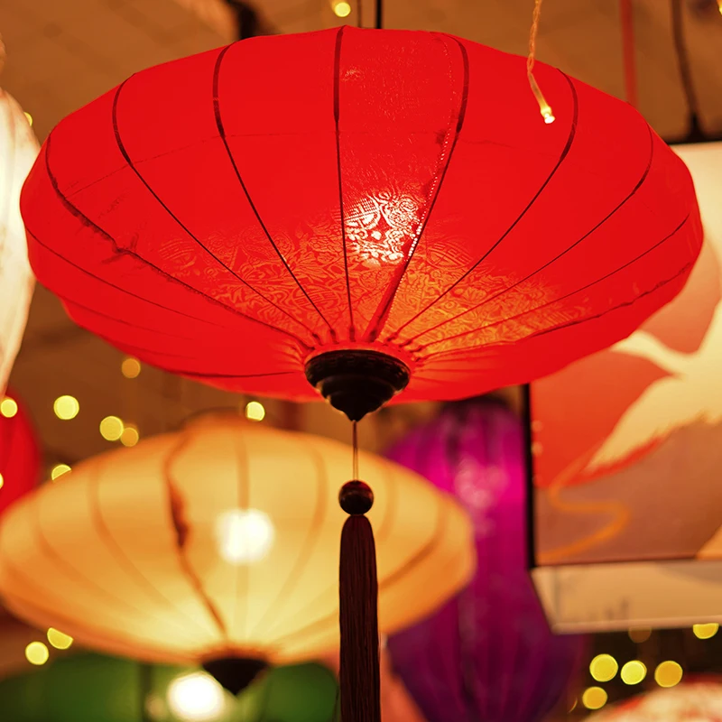 Mid-Autumn Festival Red Lantern Chinese Style Festival Chinese Style Restaurant Decoration Supplies Chandelier