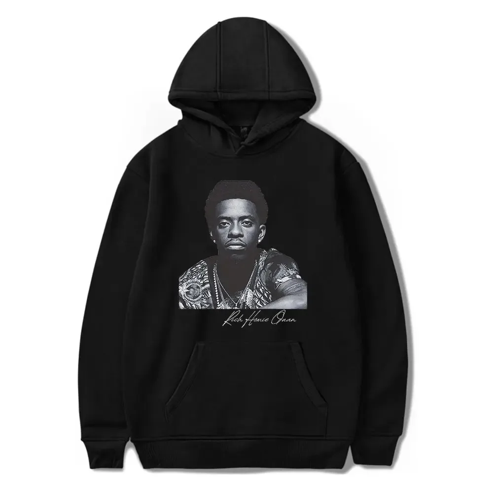 Толстовка Rich Homie Quan RIP свитшот с длинным рукавом для мужчин и женщин Модный