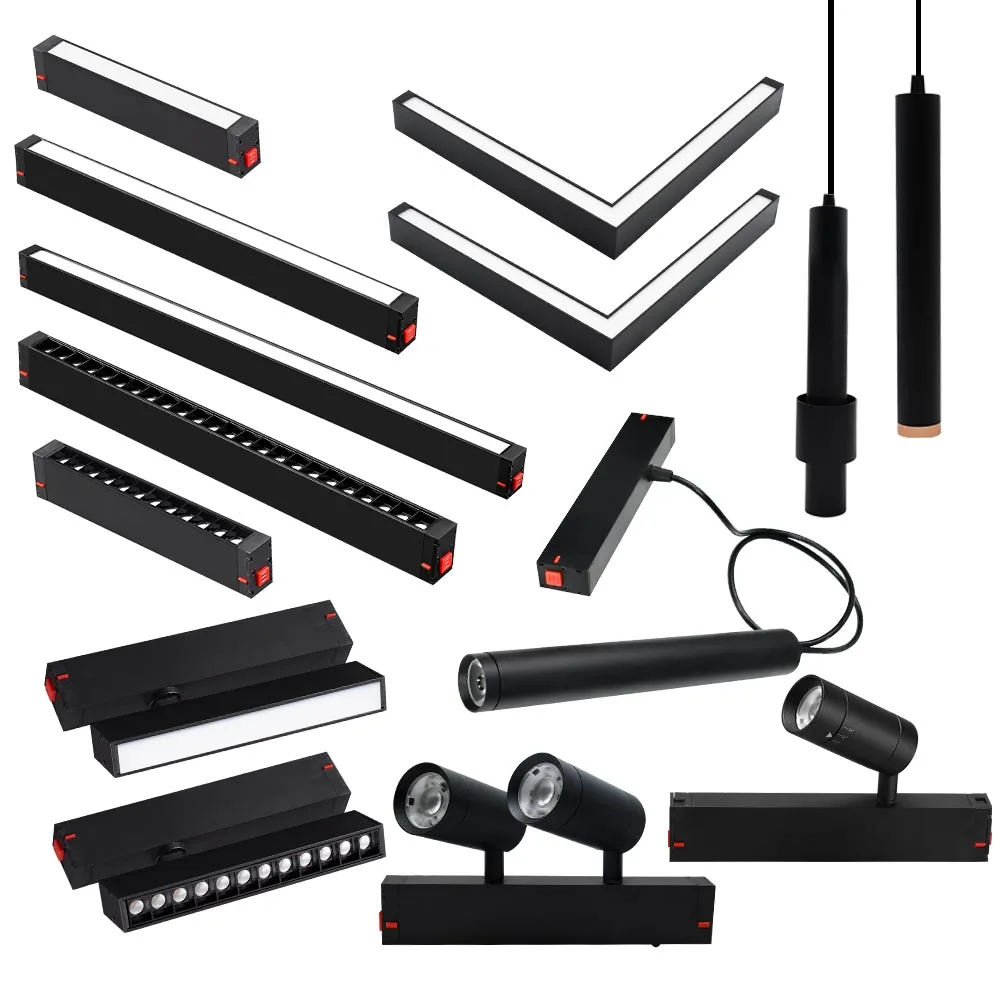 220 В умный магнитный всасывающий светодиодный трековый светильник точечный