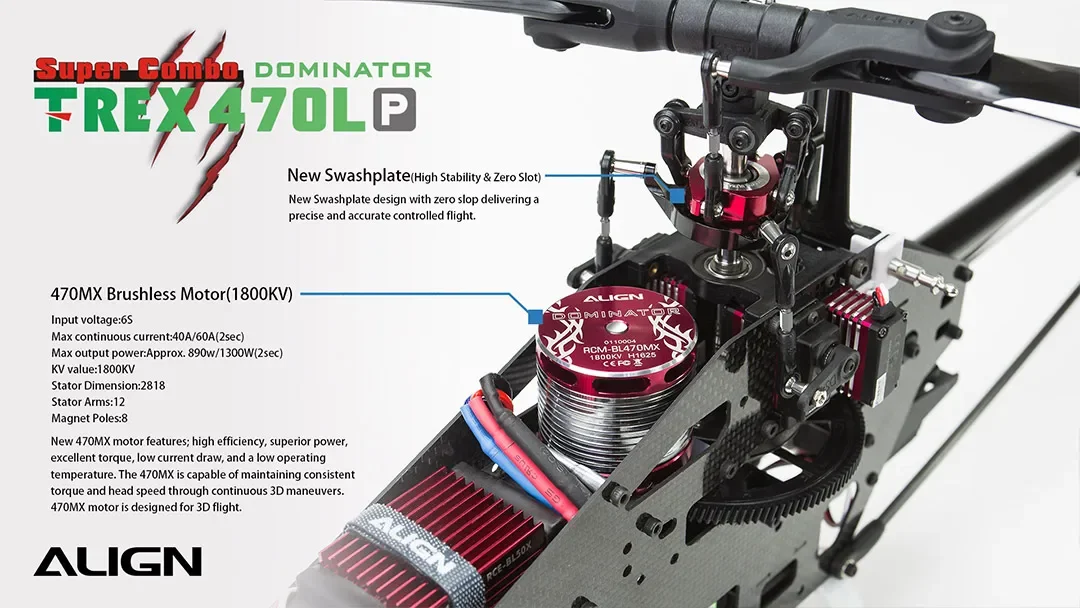 3D вертолет на радиоуправлении выровняющий 470 T-REX 470LP RH47E02XW 6CH PNP подходит для