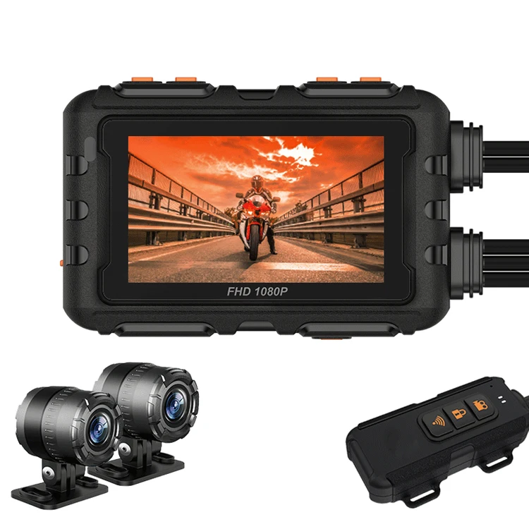 

2021 New Motorcycle Camera Waterproof DVR Recorder Motorcycle Dash Camera Dual lens 1080P wifi GPS Motorcycle Driving Recorder