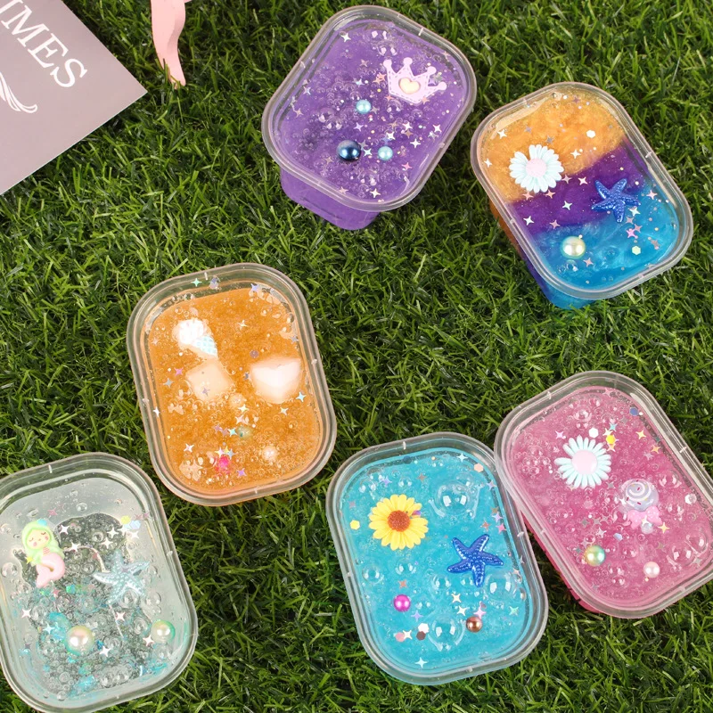 

Transparent Slime Toys Crystal Hand Gum for Fluffy Cloud Slime Plasticine Light Clay Kids Antistress Toy Decompression Gift