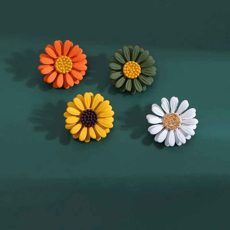 Красочная брошь в виде маргаритки эмалированная капающая масляная акриловая