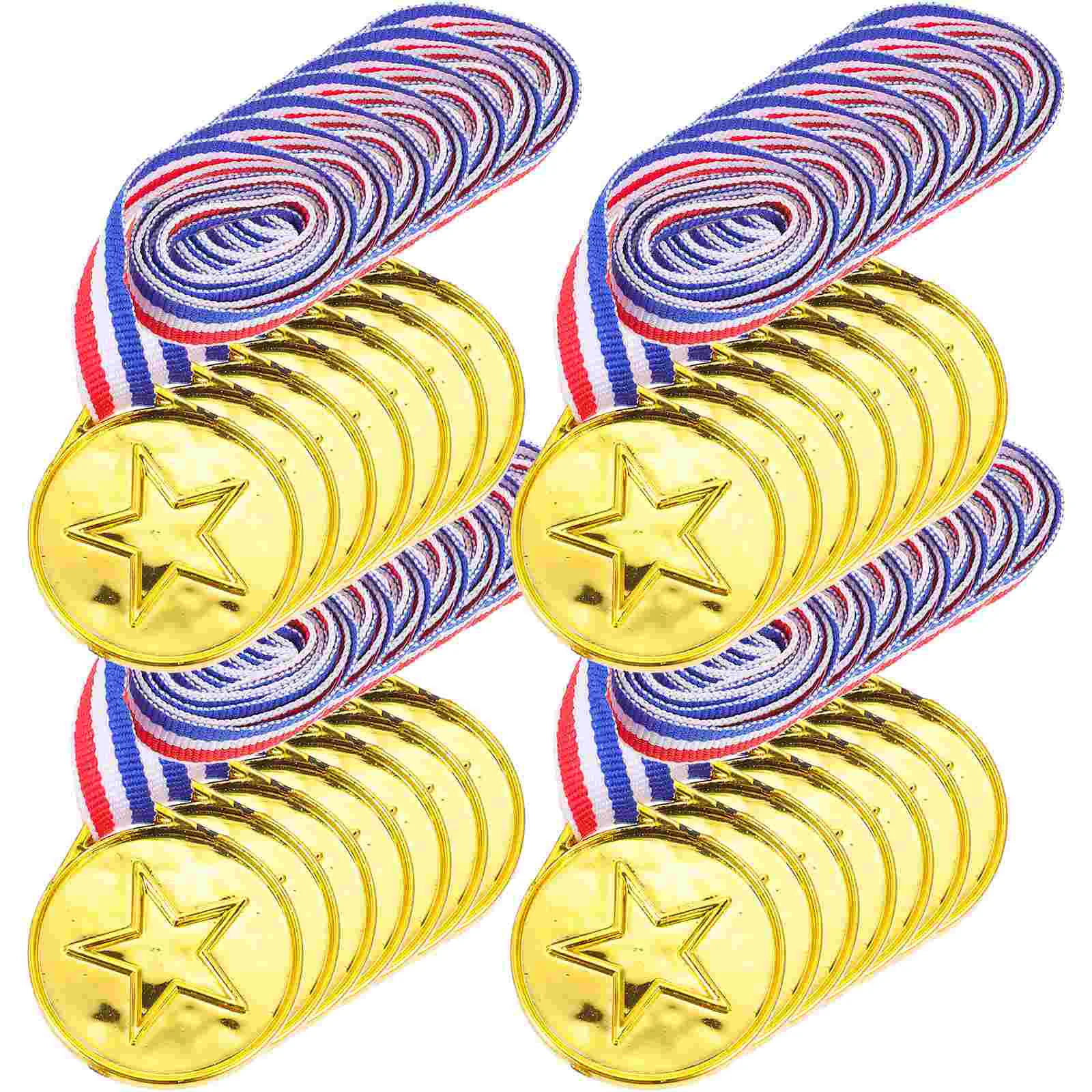 

30 Pcs Children's Plastic Gold Medal Kids Multi-function Soccer Toys The Accessories Polyester Student Football Ribbon