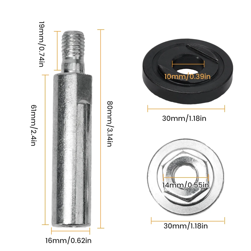 

Angle Grinder Connecting Rod Accessories High Quality Home Power Tools Replacement Workshop Polishing 80mm Adapter