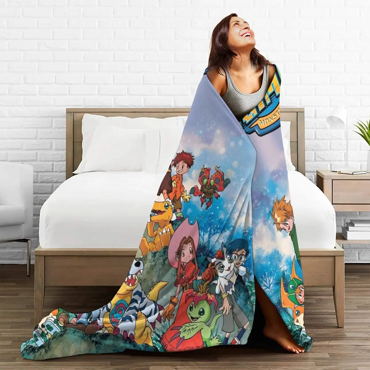 Фланелевые одеяла с рисунком Digimon Adventure Monster мягкое прочное одеяло для