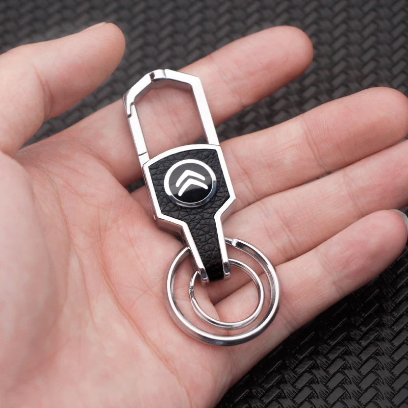 

1 Pack Car Metal Keychain Car Logo Decorative Keychain Men's Pendant Accessories For Citroen C1 C2 C3 C4 C5 C6 Car Accessories