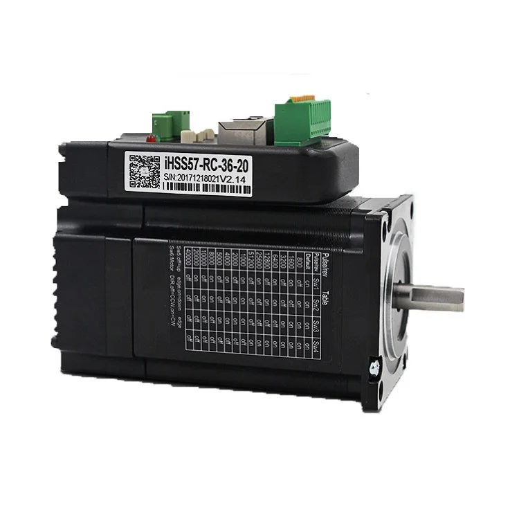 

JMC интегрированный Canopen ,modbus-rtu Stepper Motor IHSS57-36-20-RC 2-фазный Nema 23 2nm 4.5A Hybrid 128x91x56 3 месяца-1 год 7-20 мА