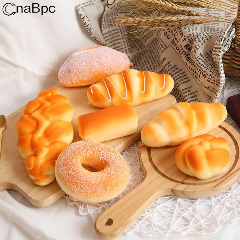 

Simulation Bread Model Resin Process Squeeze Rebound Toy Stress Relief Toys Soft Stretchy Food Toy For Adults Children