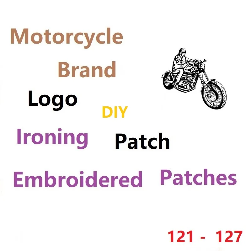 

Motorcycle Brand Patches Logo Appliques For on Ride Clothes Sew Ironing Embroidery Patch Sew T Shirt hat Coat Back Sticker badge