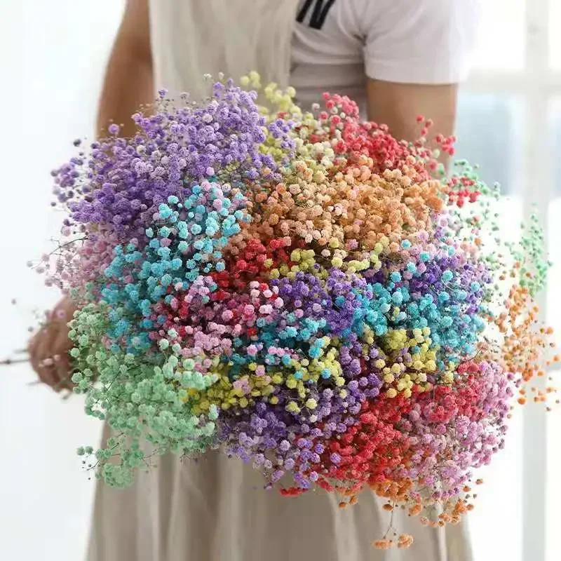 

100g Natural Preserved Dried Flowers Gypsophila Baby'S Breath Bouquet Wedding Christmas Decoration Fresh Gypsophile Home Decor