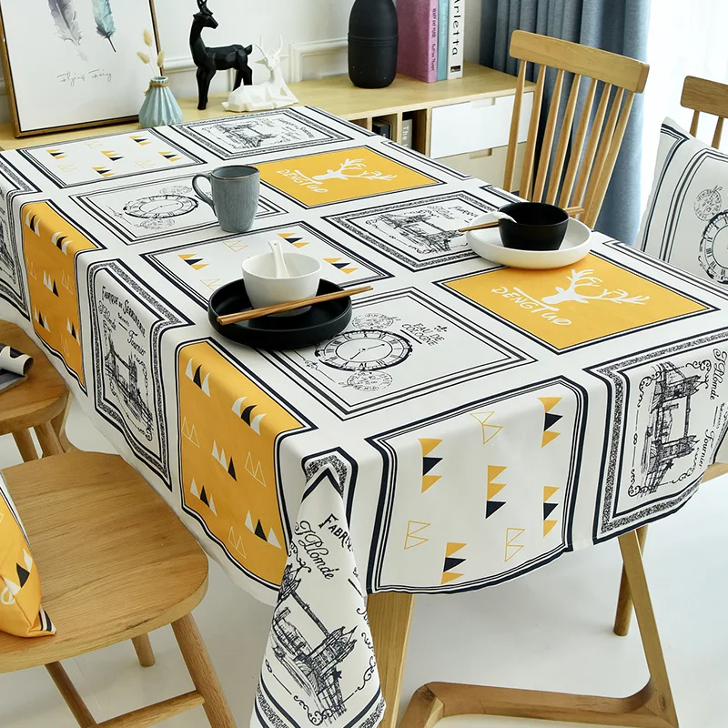

Waterproof Oil-Proof Disposable Light Luxury High-Grade Dining cloth Rectangular Fabric Tea Table New