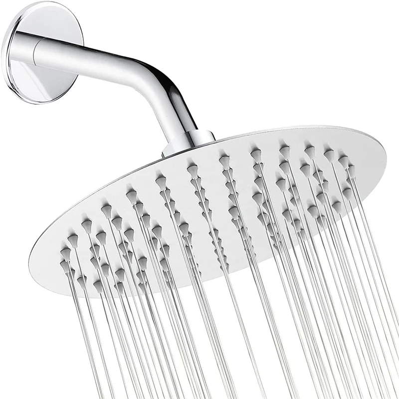 

8 Inch Stainless Steel Ultra-thin Waterfall Shower Heads Rainfall Shower Head Rain Square Round High Quality Shower Head