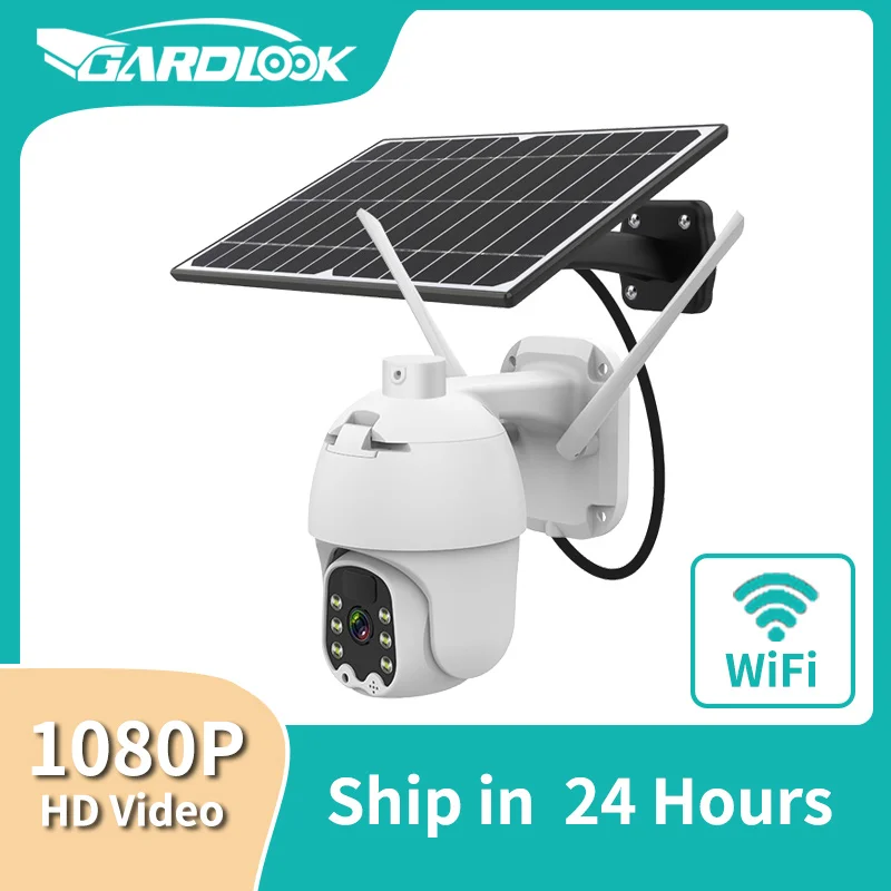 PTZ Solar Wifi Camera IP CCTV Security Video Surveillance 1080P IR Human Detection Outdoor Waterproof 2 Way Audio SD Card Slot