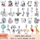 2022 серебряный цвет, обезьянка, Искусственная лиса, Сова, очаровательная Кошка, подвеска в виде цветка и пчелы, подходит для браслета Пандоры, ювелирные изделия, подарок своими руками