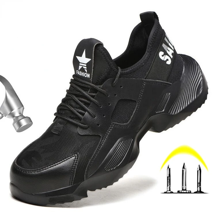 

New Work Safety Shoes Men Sneakers Shoes Boots Anti-Smashing Steel Toe Work Boots Indestructible Mans Footwear Shoes Men