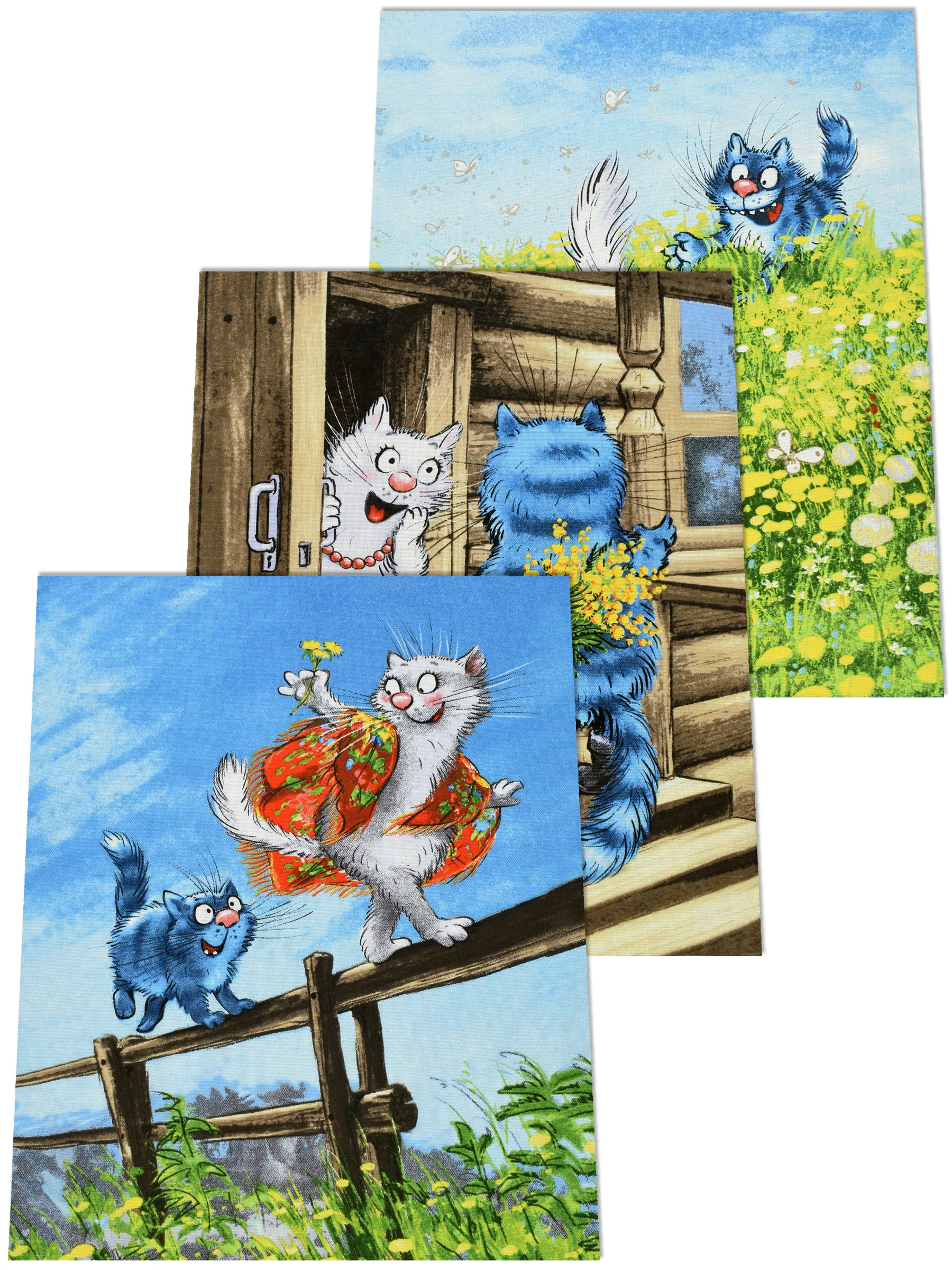 Кухонные полотенца / Полотенце кухонное /3 шт Рогожка/ Подарки для женщины Набор