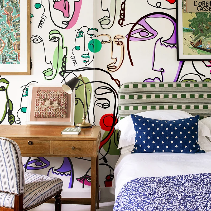 Zeeko абстрактионист красочный Пикассо большая роспись Чистка и наклейка 300 см x 20