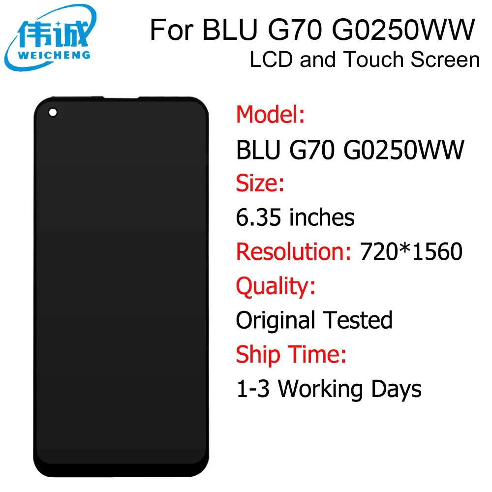 

100% Original For BLU G70 G0250WW LCD Display and Touch Screen Digiziter Assembly For LCD Blu G70 G0250WW Replacement