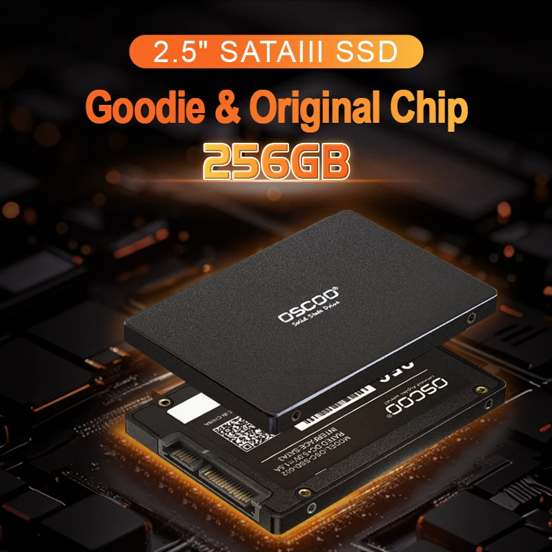 OSCOO SSD SATA3 2 5-дюймовый твердотельный диск оригинальный и Goodie Chip 256 ГБ 3D TLC NAND Flash