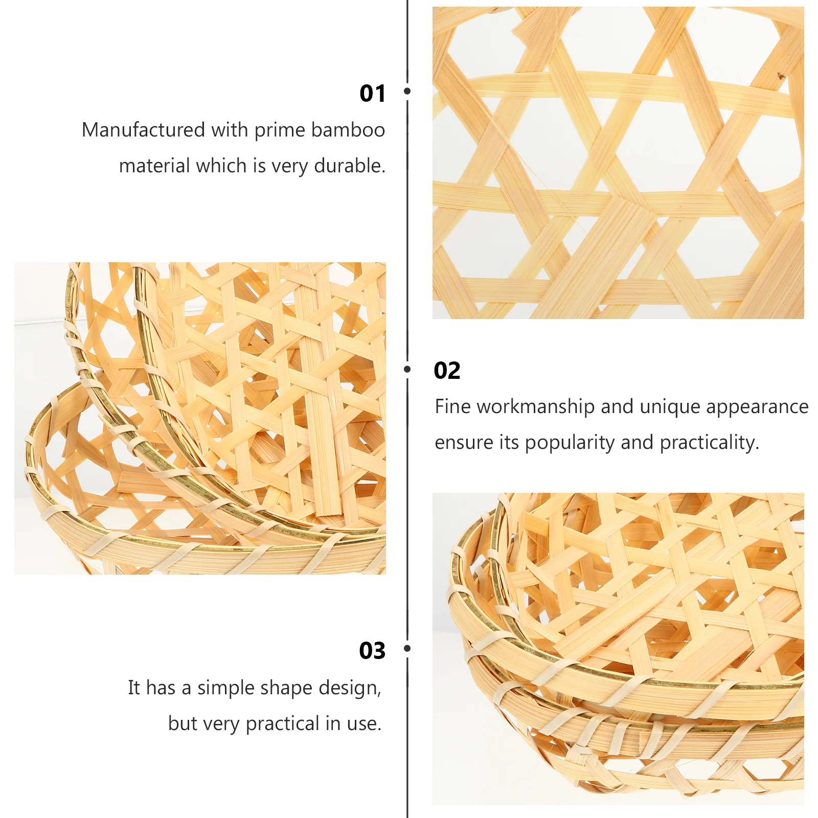 3 шт. плетеная корзина из бамбука |