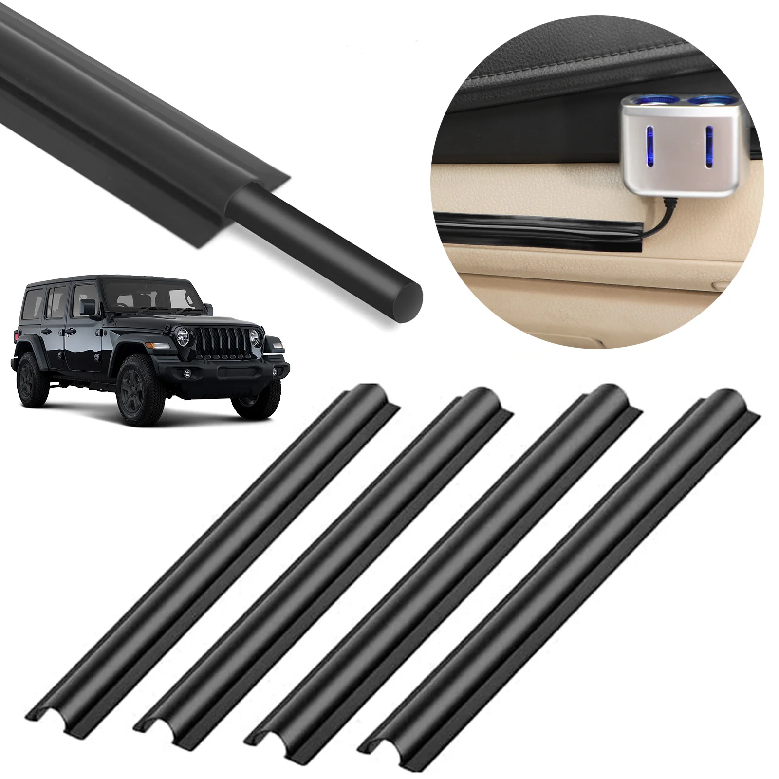 

4 шт., клипсы-органайзеры для автомобильных проводов