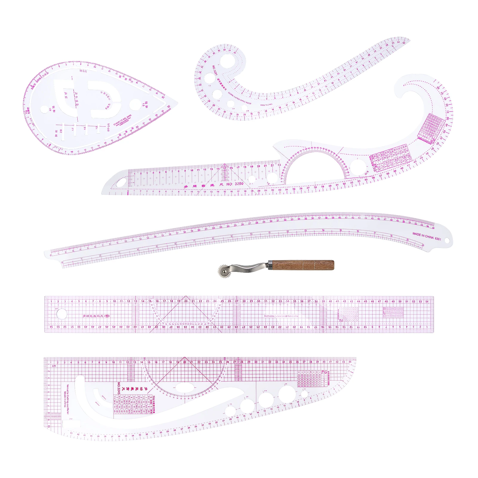 

7pcs Curve Metric Ruler Multifunction Sewing Dress Making Tailor Tool multifunctional