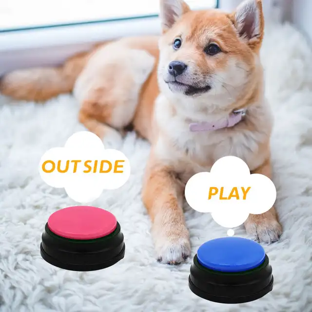 Plastic Dog Training Speaking Button Recordable Dog Buttons Recordable Training Buzzers Puppy Speech Training Button dog toys  4