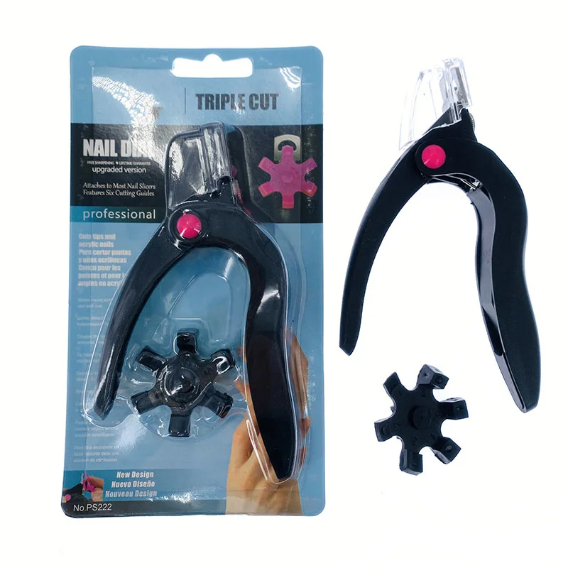 

Triple Cut Fake Nail Clipper Tips Edge Cutter Trimmer Adjustable Stainless Steel U-shaped Artificial For False Nail Art Manicure
