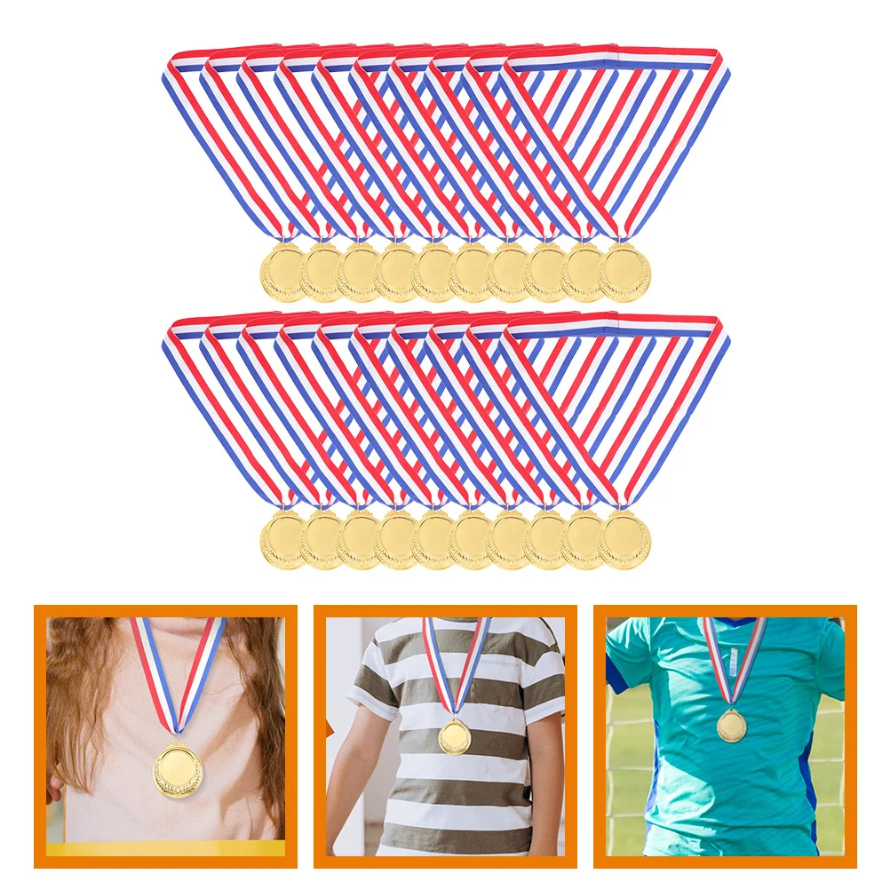 

20 Pcs Metal Medal Students Reward Universal Awards Encouragement Medals Sports Competition Child