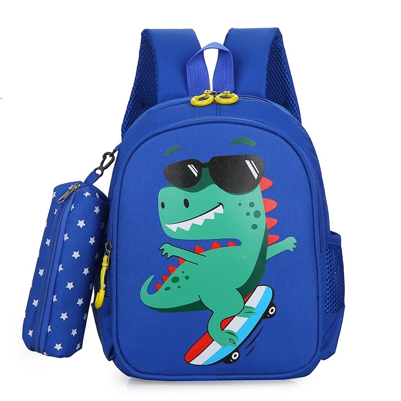 Girls Princess Unicorn Rabbit Boys Dinosaur Cartoon Schoolbags New Children Cute Fashion Kindergarten Backpacks with Pen Bag Hot