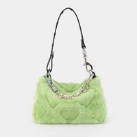 xiuya plush heart y2k handbags for women fashion 2022 soft casual shoulder bag new babes street chain coin purse bolso mujer
