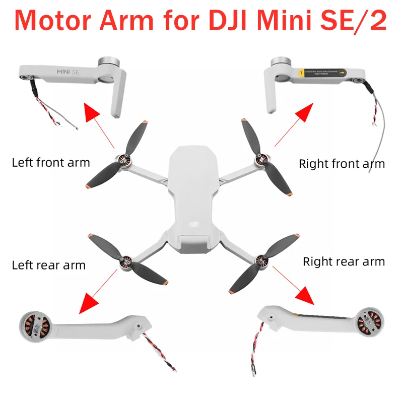 

Рычаг двигателя для DJI Mini SE/2 Левый Правый Передний Задний рычаг Ремонт Запасные части для дрона запасные аксессуары