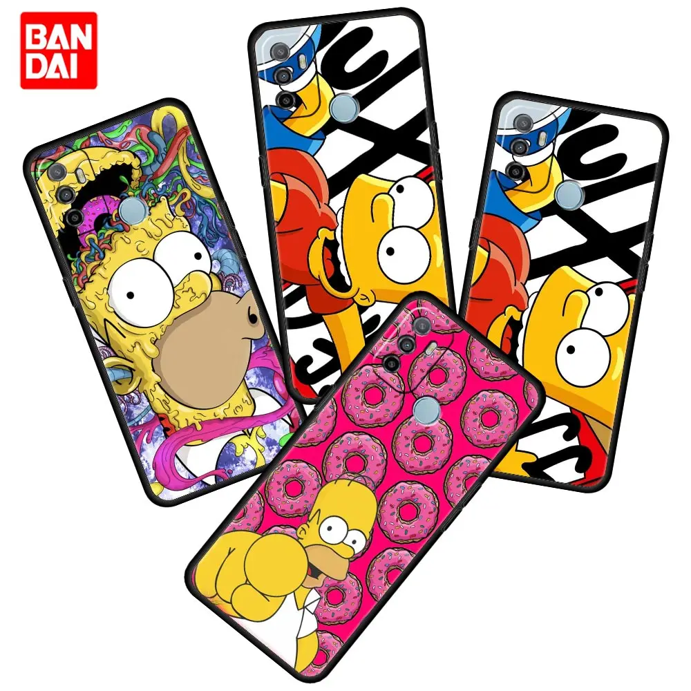 

Simm Fashion Psons Design Case for Oppo A53 A52 A3s A12 A9 A15 A31 A54 A74 A93 A94 F5 Find X2 Pro Lite Capa Soft Silicone Black