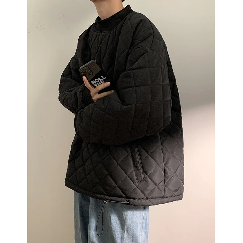 Winter Jacket Men Warm Fashion Casual Thicken Pullover Jacket Men Streetwear Korean Loose Oversize Thick Short Coat Mens Parker