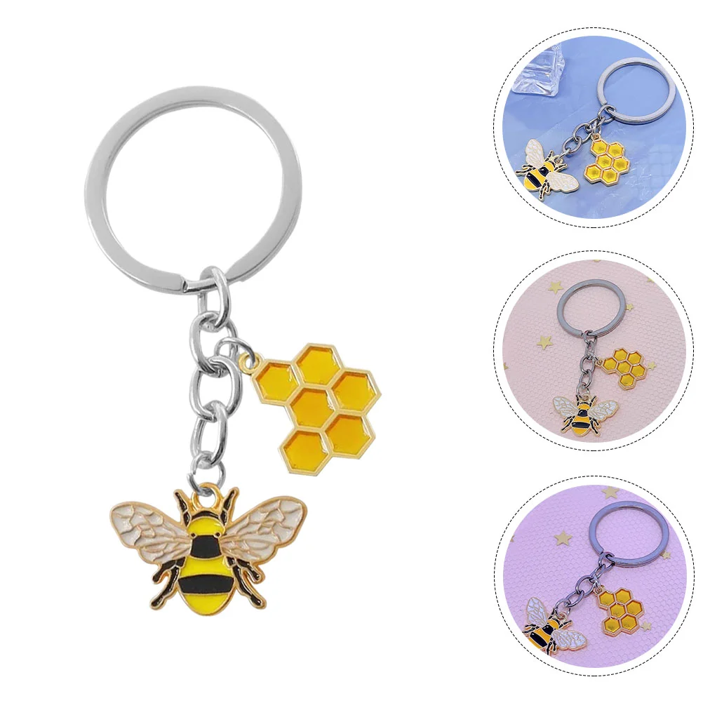 

Bee Keychain Keyring Wallet Filler Keychains Women Zinc Alloy Pendant Miss Metal