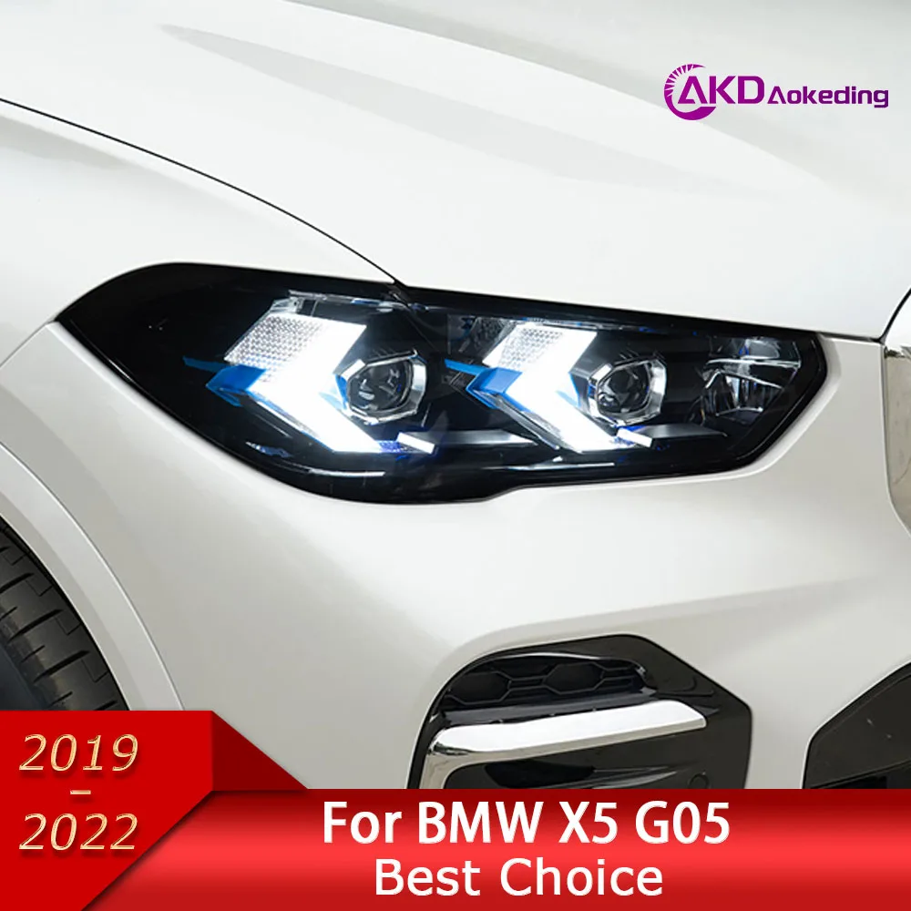 Фара AKD для BMW G05 X5 светодиодная фара 2019-2022 фары DRL указатель поворота дальний свет