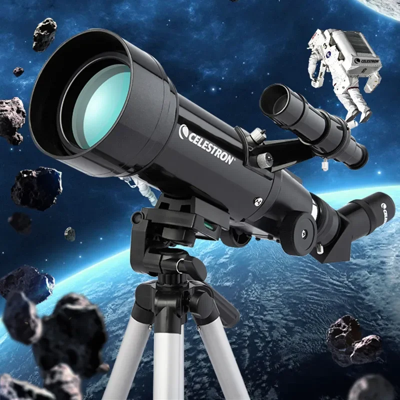 

Астрономический телескоп Celestron 70400 с большой апертурой, рефракционный, HD, высокая мощность, с рюкзаком, опциональный адаптер