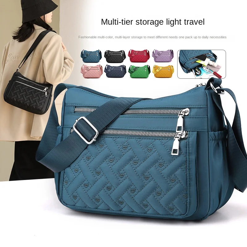 

2022 New Messenger Bag Portable Large-capacity Business Coin purse Multi-compartment Simple Middle-aged Mother Bag