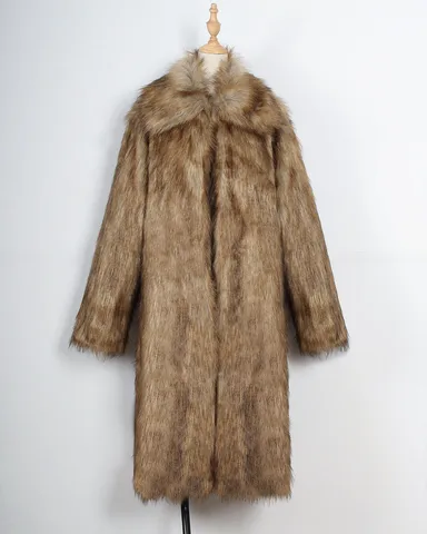 Женское пальто из искусственного лисьего меха, зимняя верхняя одежда из искусственного меха, ветровка, меховое пальто, женская парка в стиле панк, женские теплые пальто, 2023