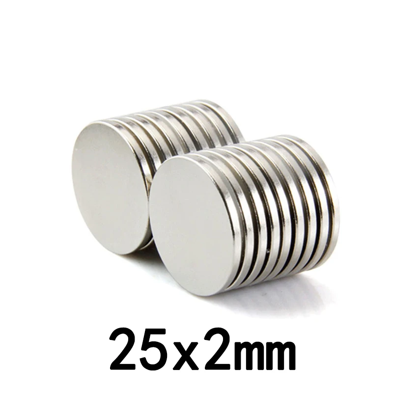 Мощные магниты 25x2 мм серебристого цвета | AliExpress