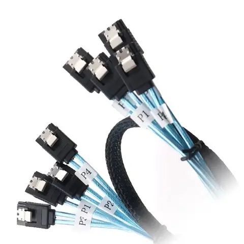 Кабель 4 sata–4 sata sas 6 SATA–6 SATA SATA III 6 Гбит/с Кабель SAS для сервера SATA 7-контактный кабель для передачи данных 0,5 м 1 м