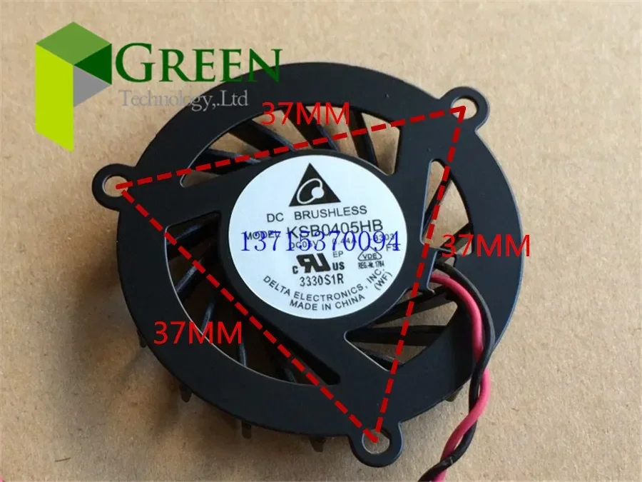 Новый вентилятор VGA Delta KSB0405HB DC5V 0.44A размер 40 мм диаметр 37 графический радиатора