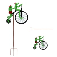 funny animal bike wind spinner 3d color cat mouse windmill outdoor garden decoration home yard art decoration gift