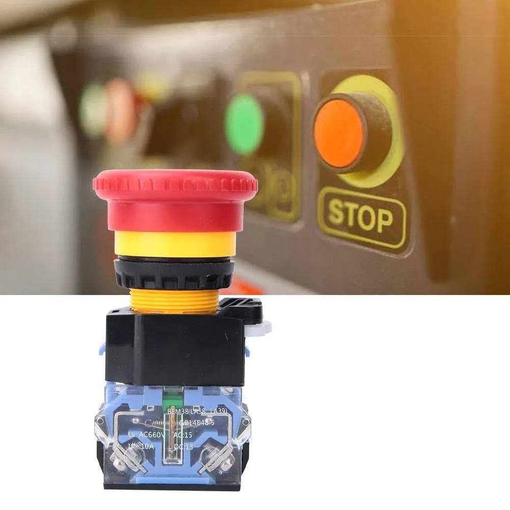 

Replaces Emergency Stop Switch Universal 22mm Accessory Button Mushroom